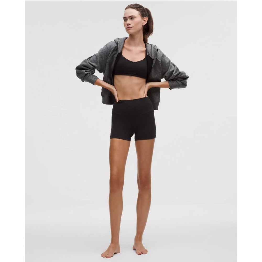 Lululemon Align High Rise Short 4" Women Size 0 Black High Waisted Athletic